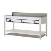 Piastra per piadine a gas in acciaio inox CP12 Piana in ferro