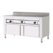 Piastra per piadine a gas su vano inox CP10 Piana in ferro 