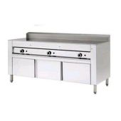 Piastra per piadine a gas CP12 Piana in ferro su vano inox