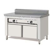 Piastra per piadine a gas CP8 Piana al cromo su vano inox
