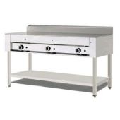 Piastra per piadine a gas in acciaio inox CP10 Piana al cromo 