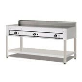 Piastra per piadine a gas in acciaio inox CP12 Piana al cromo