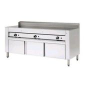 Piastra per piadine a gas CP12 Piana al cromo su vano inox