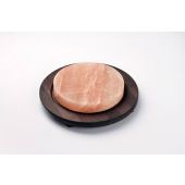 Pietra di sale rotonda con base in legno Modello PSR20B