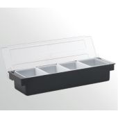 Portacondimenti a 4 comparti con coperchio Dimensioni cm: 50x16xh10 Modello PCO4