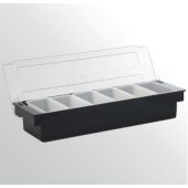 Portacondimenti a 6 comparti con coperchio Dimensioni cm: 50x16xh10 Modello PCO6