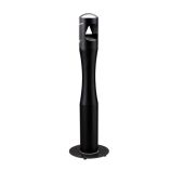 Posacenere a colonna MDL in acciaio inox verniciato con polvere epossidica colore nero con maniglia Da esterno Modello 108006