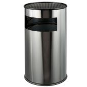 Posacenere gettacarte a colonna MDL in Acciaio inox brillante Modello 790610