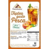 Preparato in polvere già zuccherato (Sia a freddo che a caldo) aromatizzato al gusto di Pesca senza coloranti Buste da gr 500 in cartoni da 30 buste Modello 601