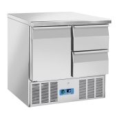 Saladette Refrigerata GN1/1 con top inox Modello CRD92A - 1 porta autochiudente Refrigerazione statica