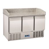 Saladette refrigerata GN1/1 con top pizza Modello CRM93A - 3 porte autochiudenti Refrigerazione statica