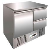 Saladette Refrigerata Statica Modello S9012D-FC due porte e due cassetti