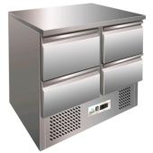 Saladette Refrigerata Statica Modello G-S9014D-FC due porte e quattro cassetti