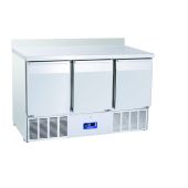 Saladette Refrigerata GN1/1 con top inox Modello CRA93A tre porte Refrigerazione statica con alzatina