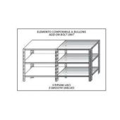 Scaffali inox a bullone IXP 3 ripiani lisci SC515LC Elemento componibile