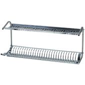 Scolapiatti/Bicchieri a muro Modello SPB1398 Realizzati in acciaio inox lucido 18/8