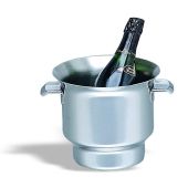 Secchiello champagne in acciaio inox con maniglie fisse Modello 340-002