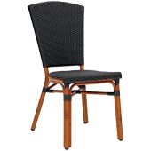 Sedia da esterno TESR Struttura in alluminio verniciato bambu, rivestimento in filo di polietilene Modello 718-MCR138