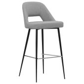 Sgabello da interno TESR Struttura in metallo verniciato, rivestimento in tessuto o ecopelle Modello 1617-TOP10 DIVERSI COLORI