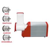 Tagliaverdure/grattuggia elettrica Omra Con 4 rulli in acciaio Potenza 225 W Modello 853M4R