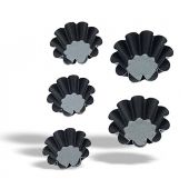 Tartelletta a brioche N. 10 coste antiaderente Dimensioni ø cm. 6x2,5h Modello 611-006
