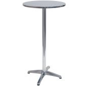Tavolo da esterno TESR con base in alluminio, piano in acciaio inox Modello 095-mta009