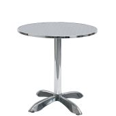 Tavolo da esterno TESR con base in alluminio, piano in acciaio inox Modello 092-MTA003A