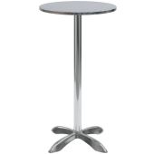 Tavolo da esterno TESR con base in alluminio, piano in acciaio inox Modello 096-mta010