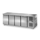 Tavolo Refrigerato quattro porte Modello TF04MIDGN In acciaio inox