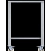 Tavolo con ruote in aisi 430 Modello ETR411 LxPxH 785x670x883 mm Per EF 311, EF 364, EF 411 ed EF 464 (in tutte le versioni)