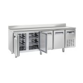 Tavolo Refrigerato Modello SR4200 4 porte reversibili ventilato con alzatina
