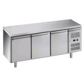 Tavolo refrigerato 3 porte in acciaio inox 201 GN 1/1 Modello M-GN3100TN-FC MONOBLOCCO