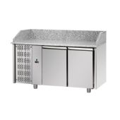 Banco pizza refrigerato ventilato due porte con motore a sinistra Modello PZ02MID80SX