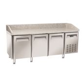 Tavolo refrigerato-Banco Pizza ventilato Modello QZ30 Idoneo per vassoi 600x400 Tre porte autochiudenti