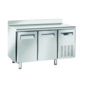 Tavolo Refrigerato TROPICALIZZATO GN1/1 in acciaio inox Refrigerazione ventilata 2 Porte in acciaio inox Modello QN2200 con alzatina