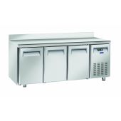 Tavolo Refrigerato Ventilato TROPICALIZZATO con  Porte autochidenti Modello QR3200SG con alzatina