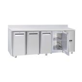 Tavolo Refrigerato Ventilato TROPICALIZZATO con  Porte autochidenti Modello QR4200SG con alzatina