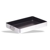 Tegame rettangolare in alluminio antiaderente con maniglie snodate Dimensioni cm. L 40 x P 30 x 6,5 h Modello 219-140