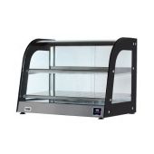 Termovetrina da banco SDF Struttura in acciaio inox Temperatura °C +30 /+ 90 Controllo termostatico Vetri curvi Capacità N. 2 VASSOI cm 35x45 Dim. Cm L 80 x P 53 x H 60 Modello TB80C
