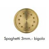 Trafila opzionale Spaghetti 3 mm - bigolo Omra per torchietti pasta manuali