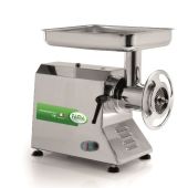 Tritacarne elettrico Modello TI32 ECO in acciaio inossidabile lucidato Bocca: Ø 98 mm Produzione oraria: 400 kg 