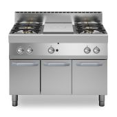 Cucina tuttapiastra a gas+4 fuochi MDLR Armadio con porte Modello F70110TPPGFBP
