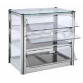 Vetrina espositore da banco neutra TP in lamiera di acciaio inox Modello KB53N