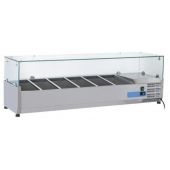 Vetrina refrigerata porta bacinelle Modello VRX14/38 in acciaio INOX Compatibile con vaschette 6 x GN1/3
