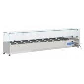 Vetrina refrigerata porta bacinelle Modello VRX18/33 in acciaio INOX Compatibile con vaschette 8 x GN 1/4
