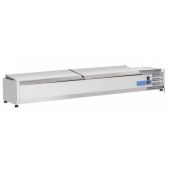 Vetrina refrigerata porta bacinelle Modello VRX18/33SS in acciaio INOX Compatibile con vaschette 8 x GN 1/4