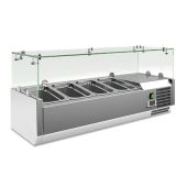 Vetrina refrigerata per pizza EKF in acciaio INOX AISI 201 Modello VRX1000330FG