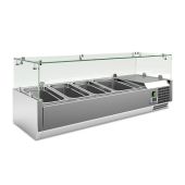 Vetrina refrigerata per pizza EKF in acciaio INOX AISI 201 Modello VRX1200380FG