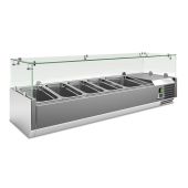 Vetrina refrigerata per pizza EKF in acciaio INOX AISI 201 Modello VRX1400380FG