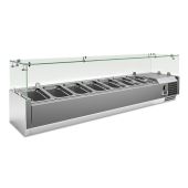 Vetrina refrigerata per pizza EKF in acciaio INOX AISI 201 Modello VRX1500330FG